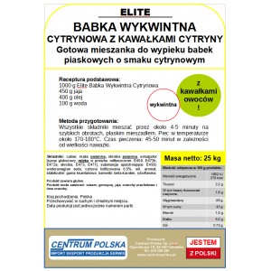 BABKA WYKWINTNA CYTRYNOWA z kawałkami cytryny 10 kg